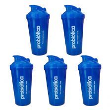 Kit 5X Coqueteleira - 700ml Azul - Probi�tica