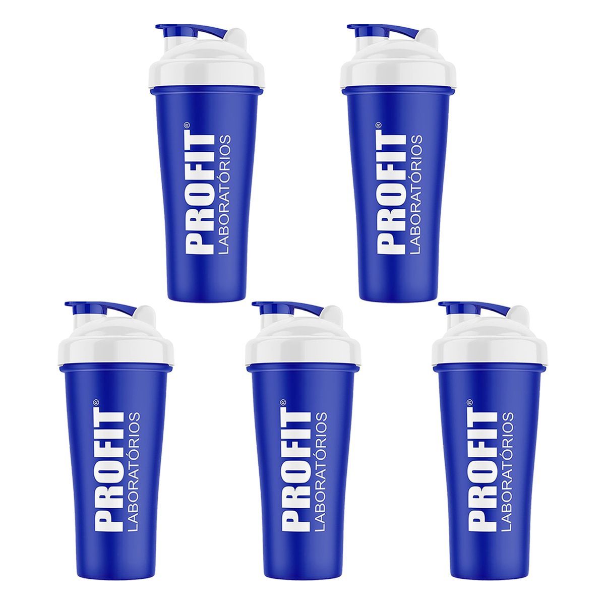 Kit 5X Coqueteleira - 700ml Azul - Profit Labs