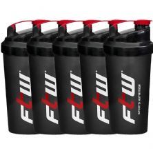 Kit 5X Coqueteleira - 700ml Preta - FTW