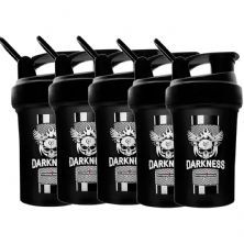 Kit 5X Coqueteleira Darkness 1 Dose - 450ml Preta - IntegralM�dica