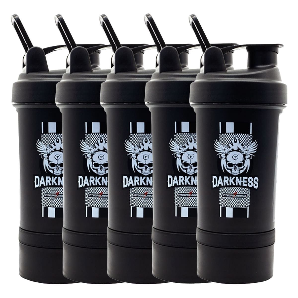 Kit 5X Coqueteleira Darkness - 450ml 3 Doses - IntegralMedica