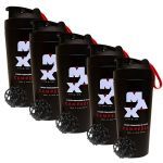 Kit 5X Coqueteleira Imp - 700ml Preta - Max Titanium