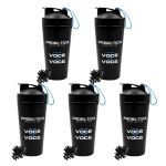 Kit 5X Coqueteleira Imp - 700ml Preta - Probi�tica