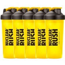 Kit 5X Coqueteleira Nuclear Rush - 600ml Amarela - BodyAction