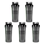 Kit 5X Coqueteleira Preta - 700ml - Synthesize