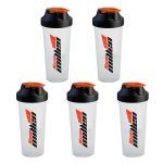Kit 5X Coqueteleira Simples - 600ml Transparente - New Millen
