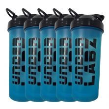 Kit 5X Coqueteleira Slim - 600ml Azul - Under Labz
