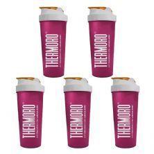 Kit 5X Coqueteleira Thermoro - 600ml Vermelho Vinho - Body Action