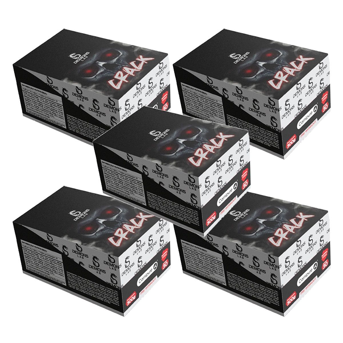 Kit 5X Crack Rumble - 30 Sach�s 10g Popping Candy - Demons Lab