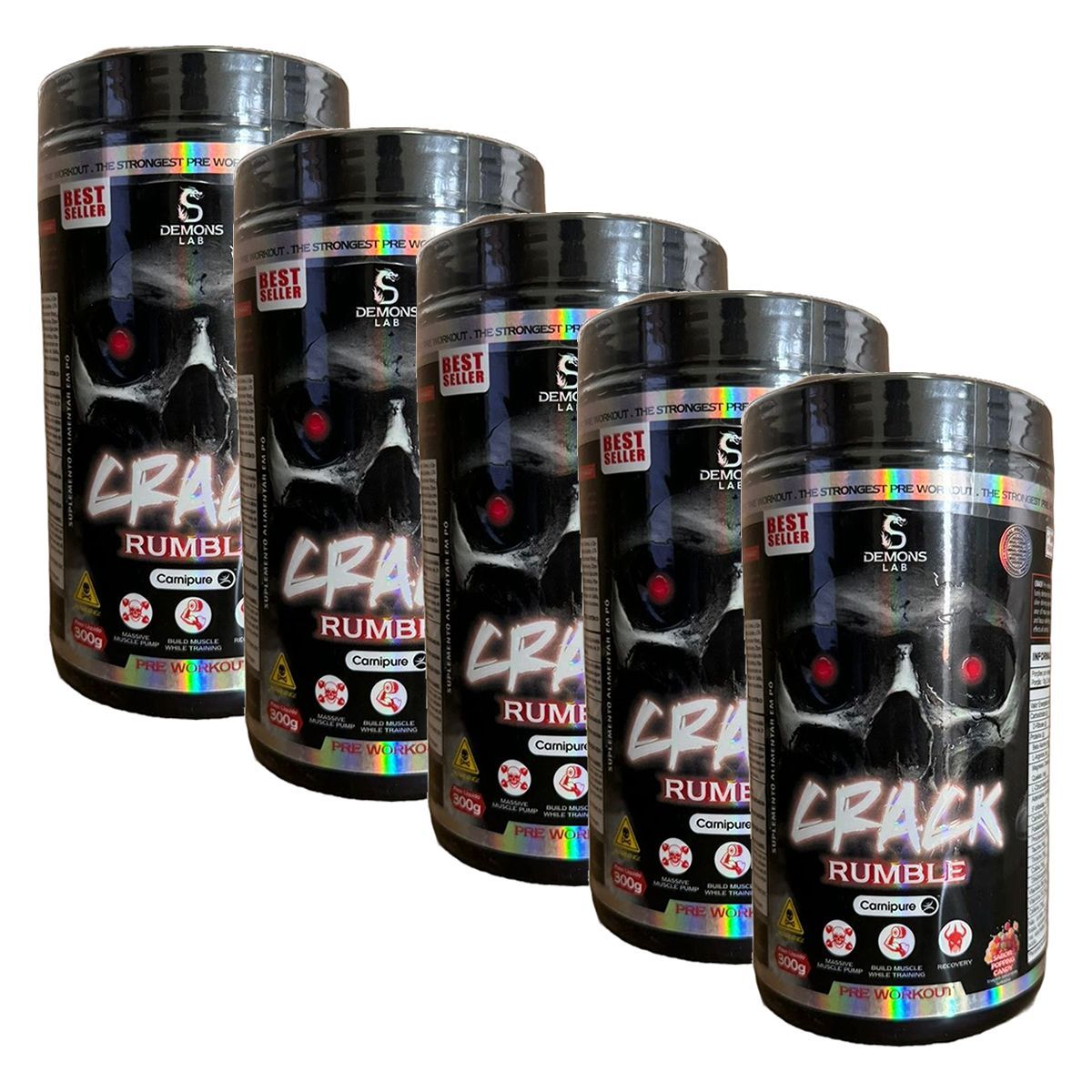 Kit 5X Crack Rumble - 300g Popping Candy - Demons Lab