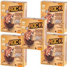 Kit 5X Cracker Monster Com Pasta De Amendoim - 55g Chocolate Belga - Rock Peanut