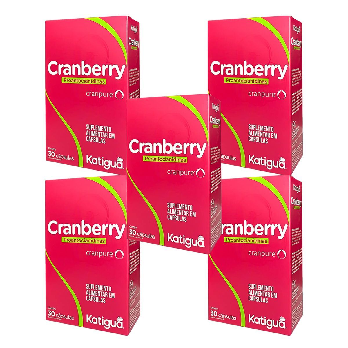 Kit 5X Cranberry - 30 C�psulas - Katigu�