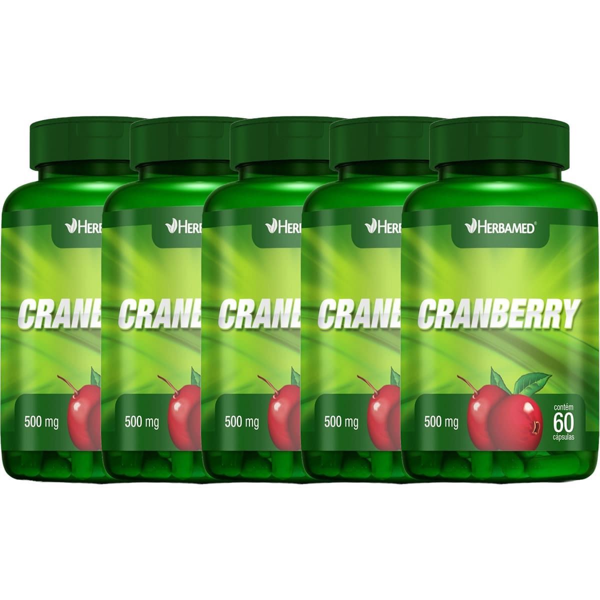 Kit 5X Cranberry 60 C�psulas - Herbamed
