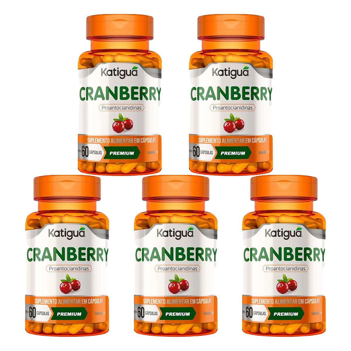 Kit 5X Cranberry - 60 C�psulas - Katigu�