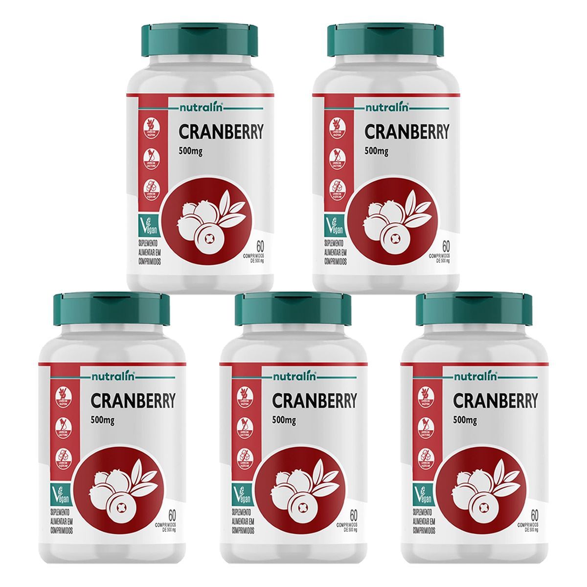 Kit 5X Cranberry - 60 Comprimidos - Nutral�n