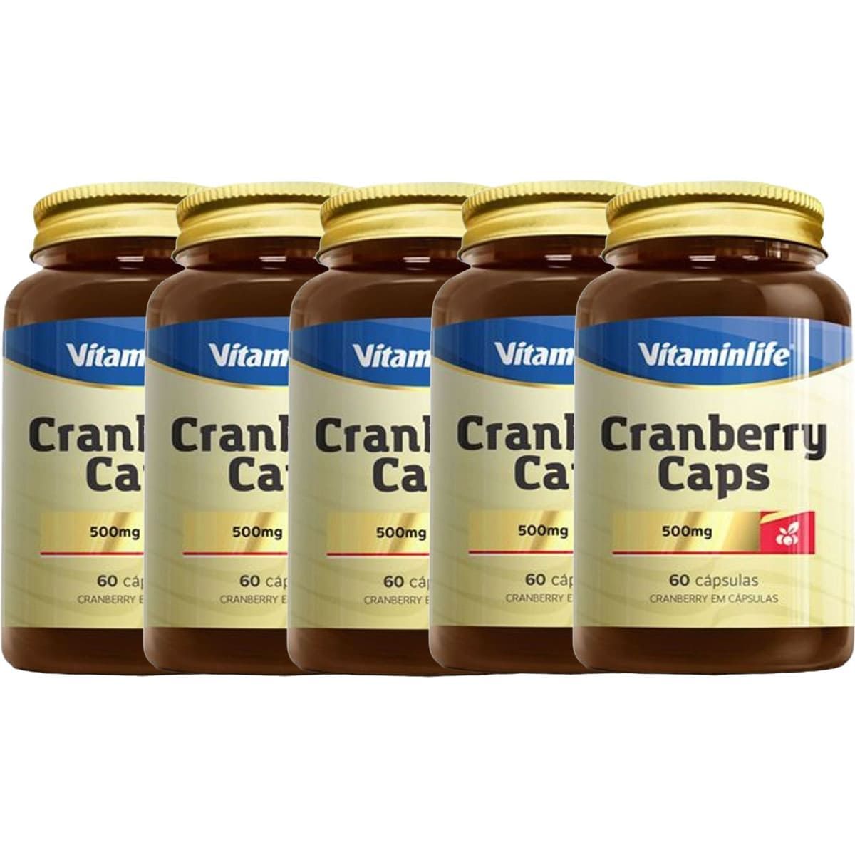 Kit 5X Cranberry Caps - 60 C�psulas - Vitaminlife