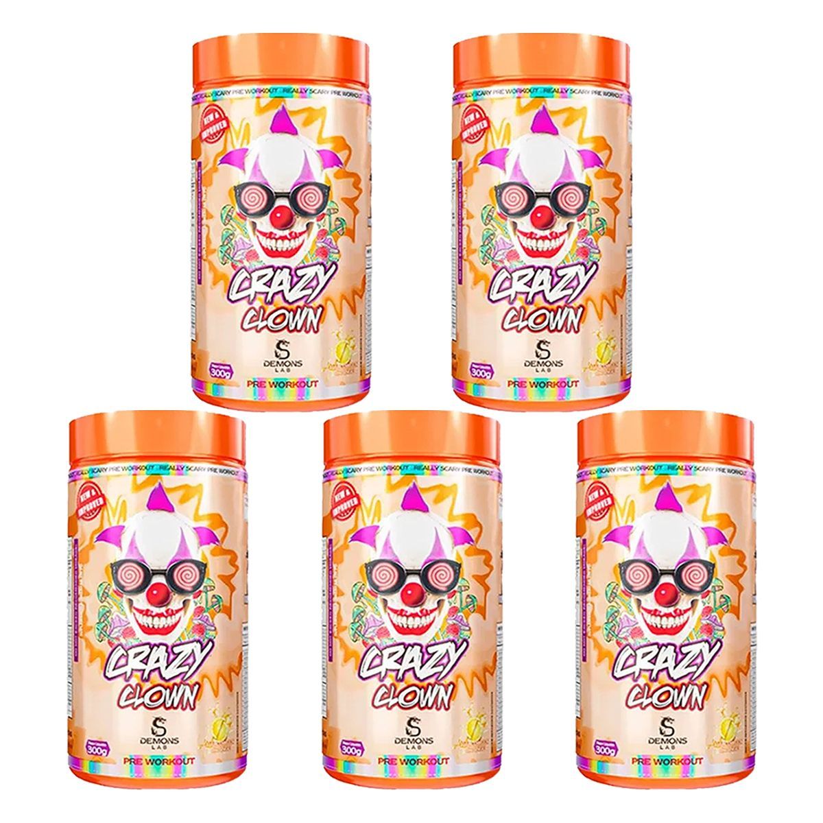 Kit 5X Crazy Clown - 300g Halloween Orange - Demons Lab