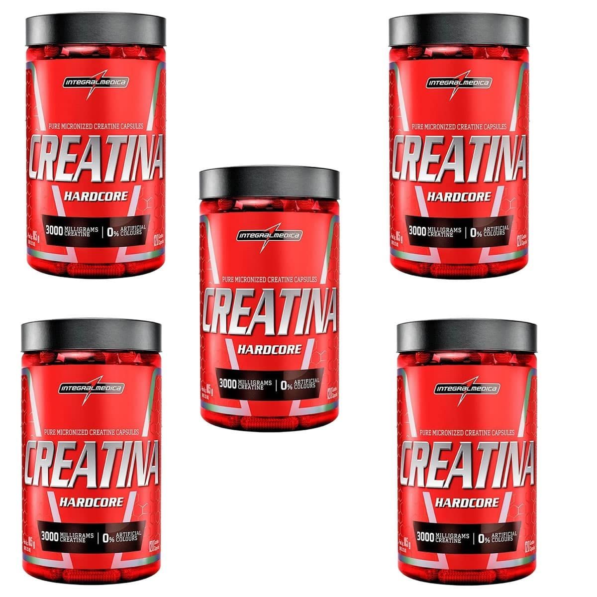 Kit 5 Creatina - 120 C�psulas - IntegralM�dica