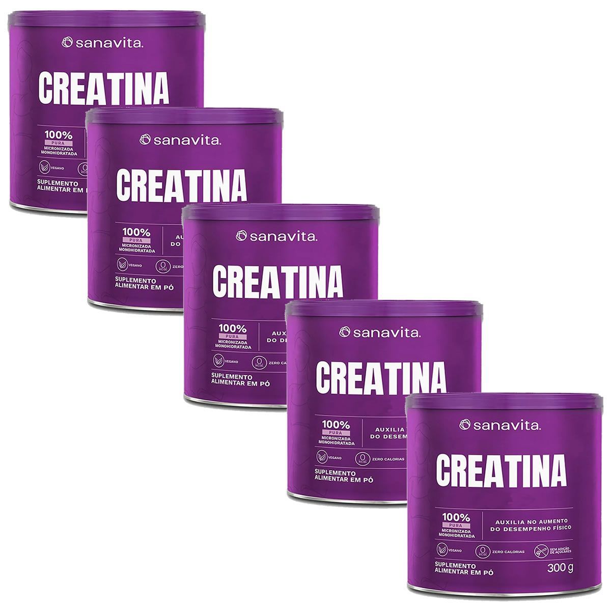 Kit 5X Creatina - 300g - Sanavita