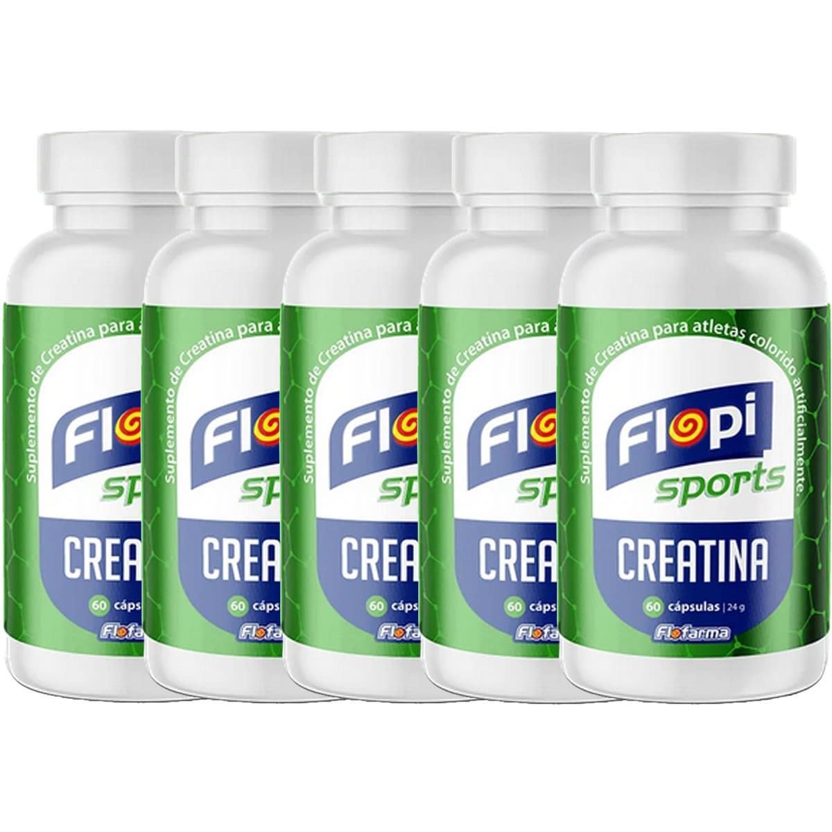 Kit 5X Creatina - 60 C�psulas - Flofarma