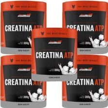 Kit 5X Creatina ATP - 300g Sem Sabor - New Millen