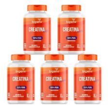Kit 5X Creatina Caps 100% Pura Monohidratada - 180 C�psulas - Bigens
