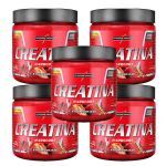 Kit 5X Creatina Hardcore - 350g Morango - Integral M�dica