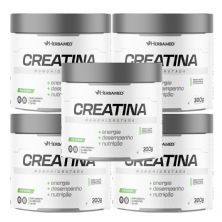 Kit 5X Creatina Monohidratada - 300g Sem Sabor - Herbamed