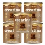 Kit 5X Creatina Monohidratada - 40 Dados 6,5g Brigadeiro - Desinch�