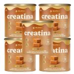 Kit 5X Creatina Monohidratada - 40 Dados 6,5g Caramelo - Desinch�
