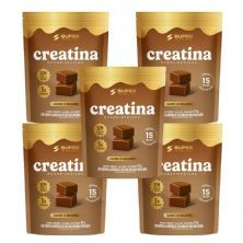 Kit 5X Creatina Monohidratada em Goma - 6 Gomas Caramelo de Brigadeiro - Desinch�