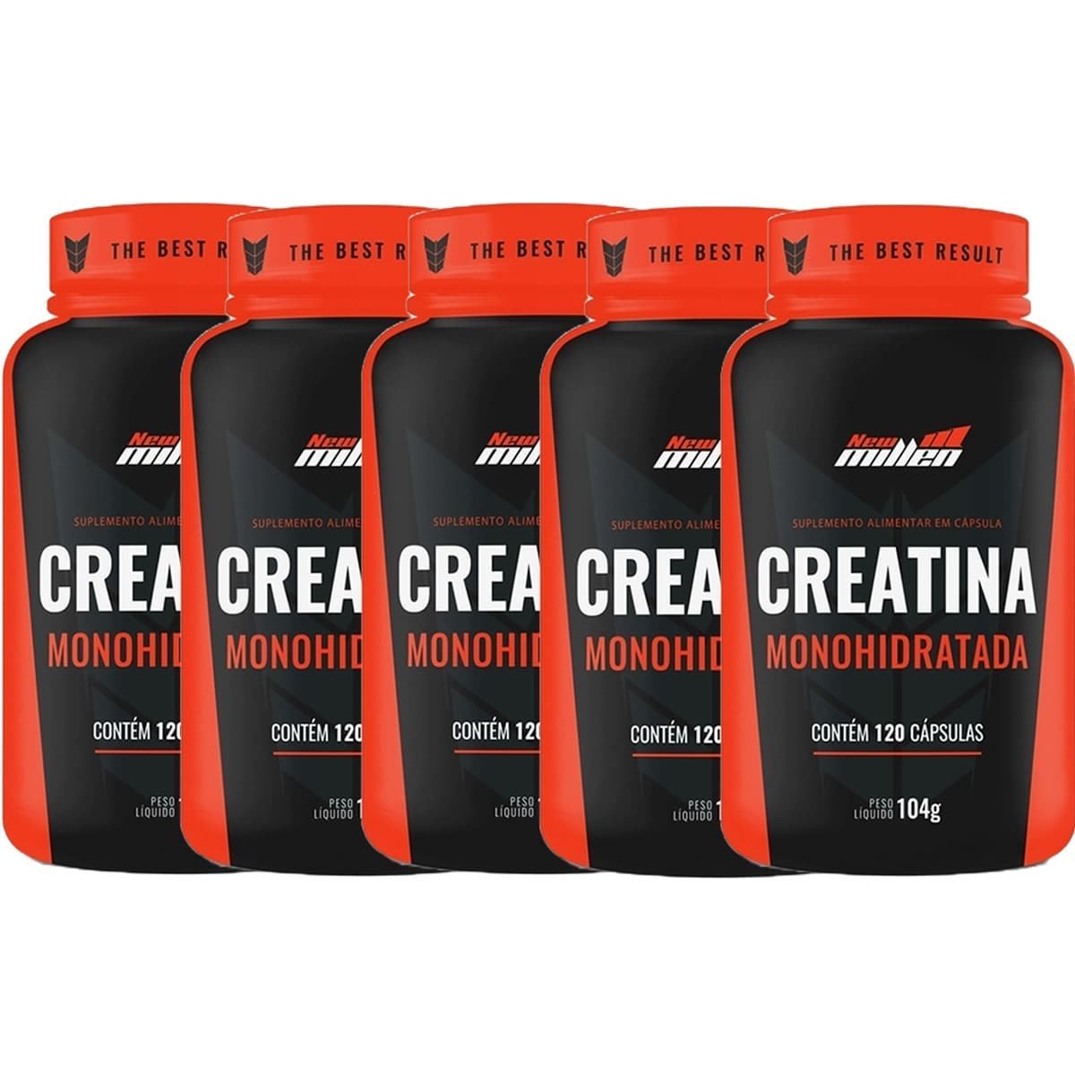 Kit 5X Creatina Monohydrate - 120 C�psulas - New Millen