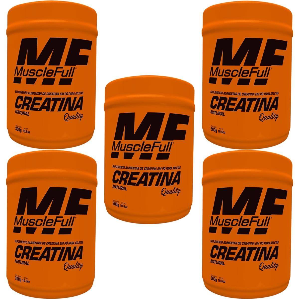 Kit 5X Creatina Quality Price - 300g Natural - MuscleFull