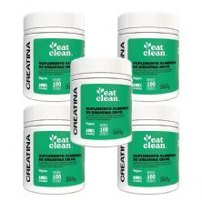 Kit 5X Creatina Vegana - Sem Sabor 300g - Eat Clean