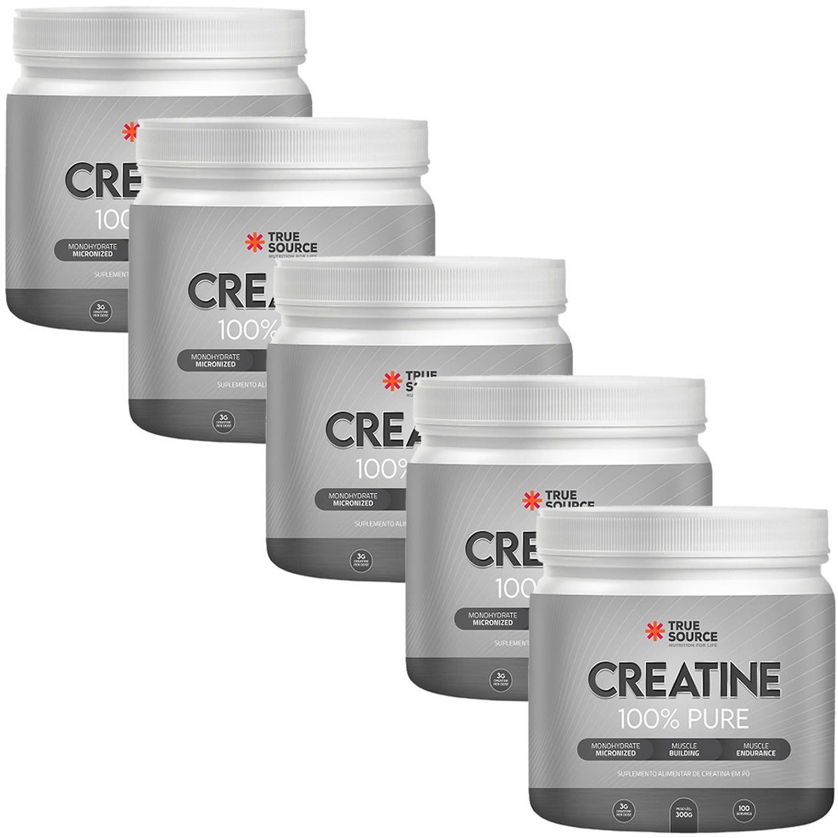Kit 5X Creatine 100% Pure - 300g - True Source
