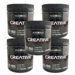 Kit 5X Creatine Monohidratada - 300g Sem Sabor  - Black Skull