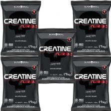 Kit 5X Creatine Turbo - 1000g Refil Sem Sabor - BlackSkull