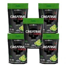 Kit 5X Creatine Turbo - 150g Refil Lim�o - Black Skull