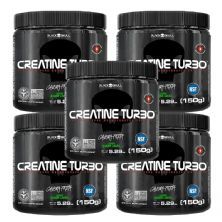 Kit 5X Creatine Turbo Monohidratada - 150g Lim�o - Black Skull