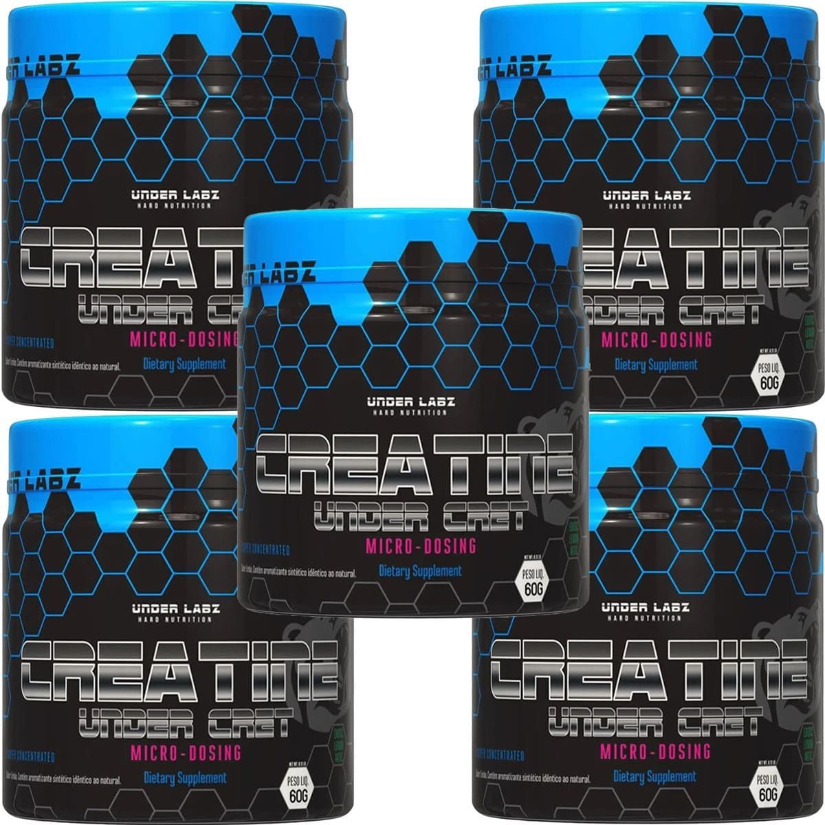 Kit 5X Creatine Under Cret - 60g Exotic Lemon - Under Labz