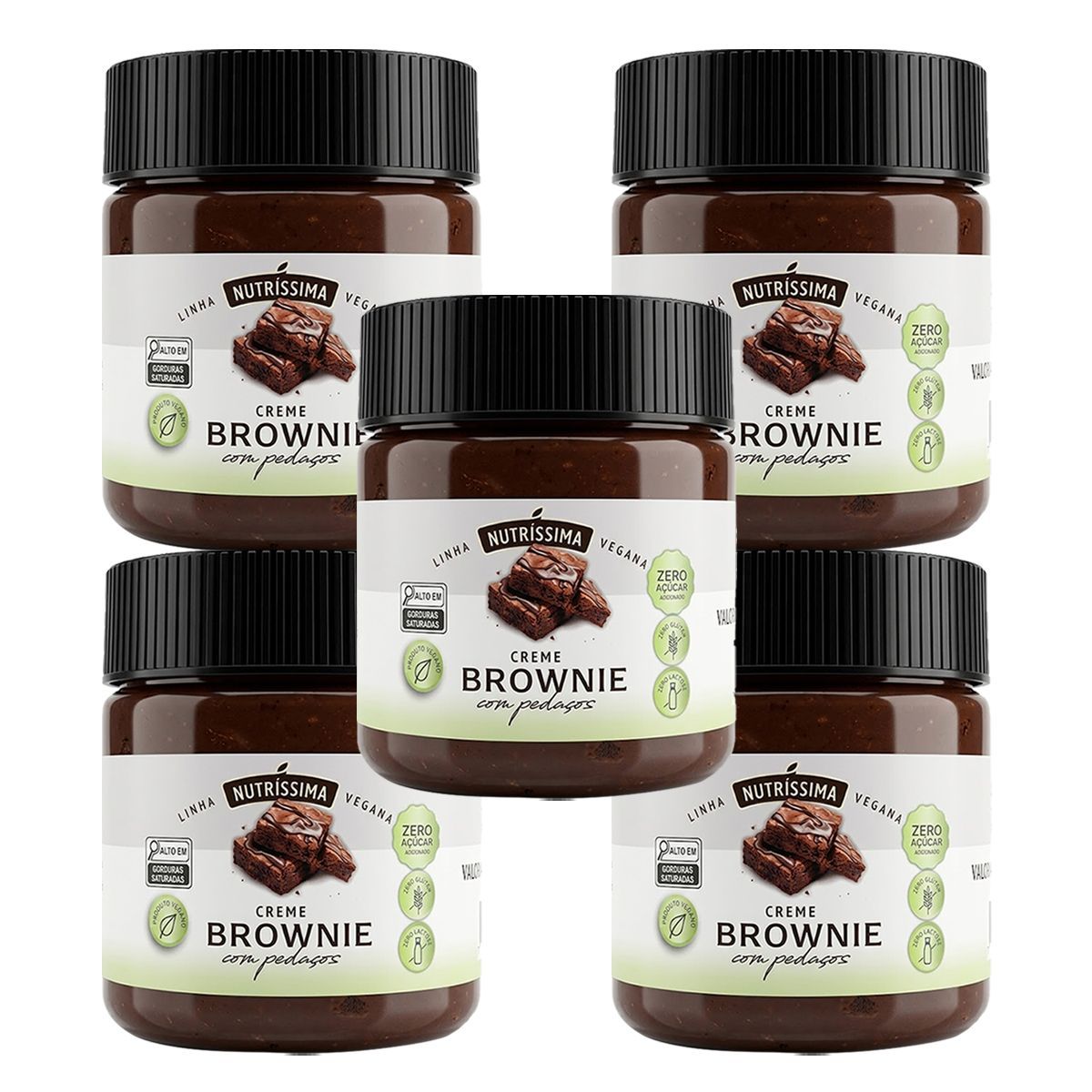 Kit 5X Creme Brownie em Peda�os - 150g - Nutrissima