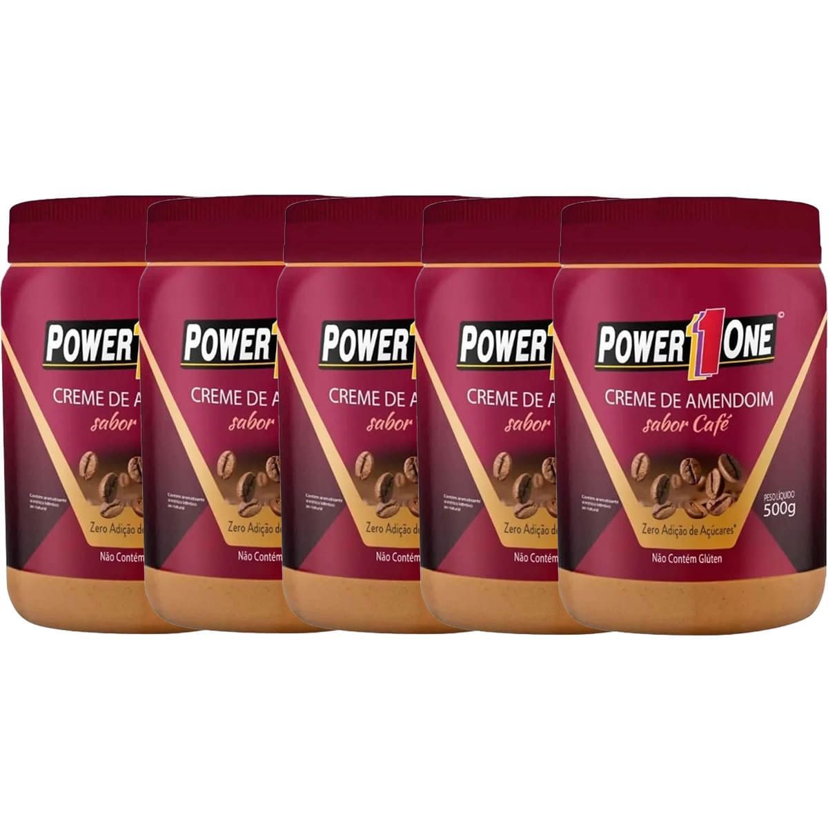 Kit 5X Creme de Amendoim - 500g Caf� - Power One