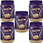 Kit 5X Creme de Amendoim com Chocolate Branco - 1005g - Power One