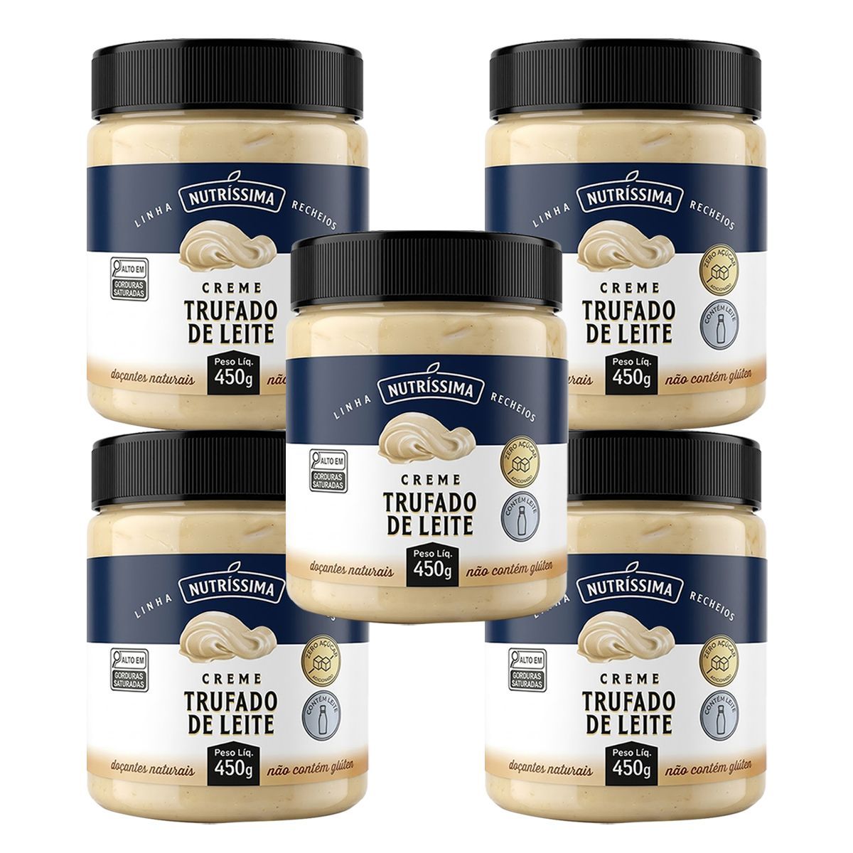 Kit 5X Creme Trufado de Leite - 450g - Nutr�ssima