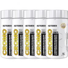 Kit 5X Cromo 100% - 120 C�psulas - Nutrata