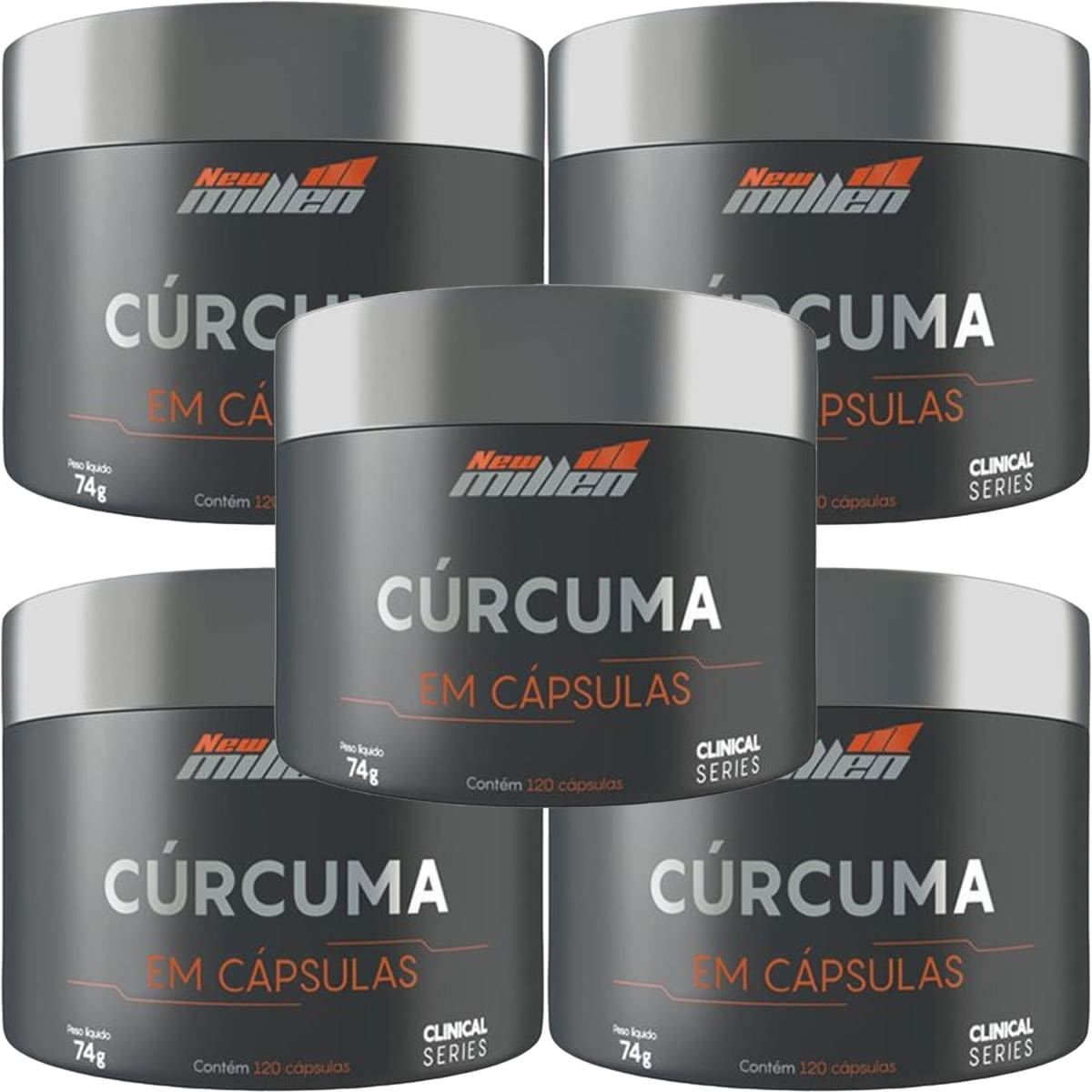 Kit 5X C�rcuma - 120 C�psulas  - New Millen
