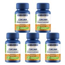 Kit 5X C�rcuma - 30 C�psulas - Catarinense Nutri��o