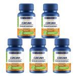 Kit 5X C�rcuma - 30 C�psulas - Catarinense Nutri��o