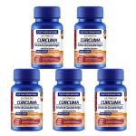 Kit 5X C�rcuma - 60 C�psulas - Catarinense Nutri��o