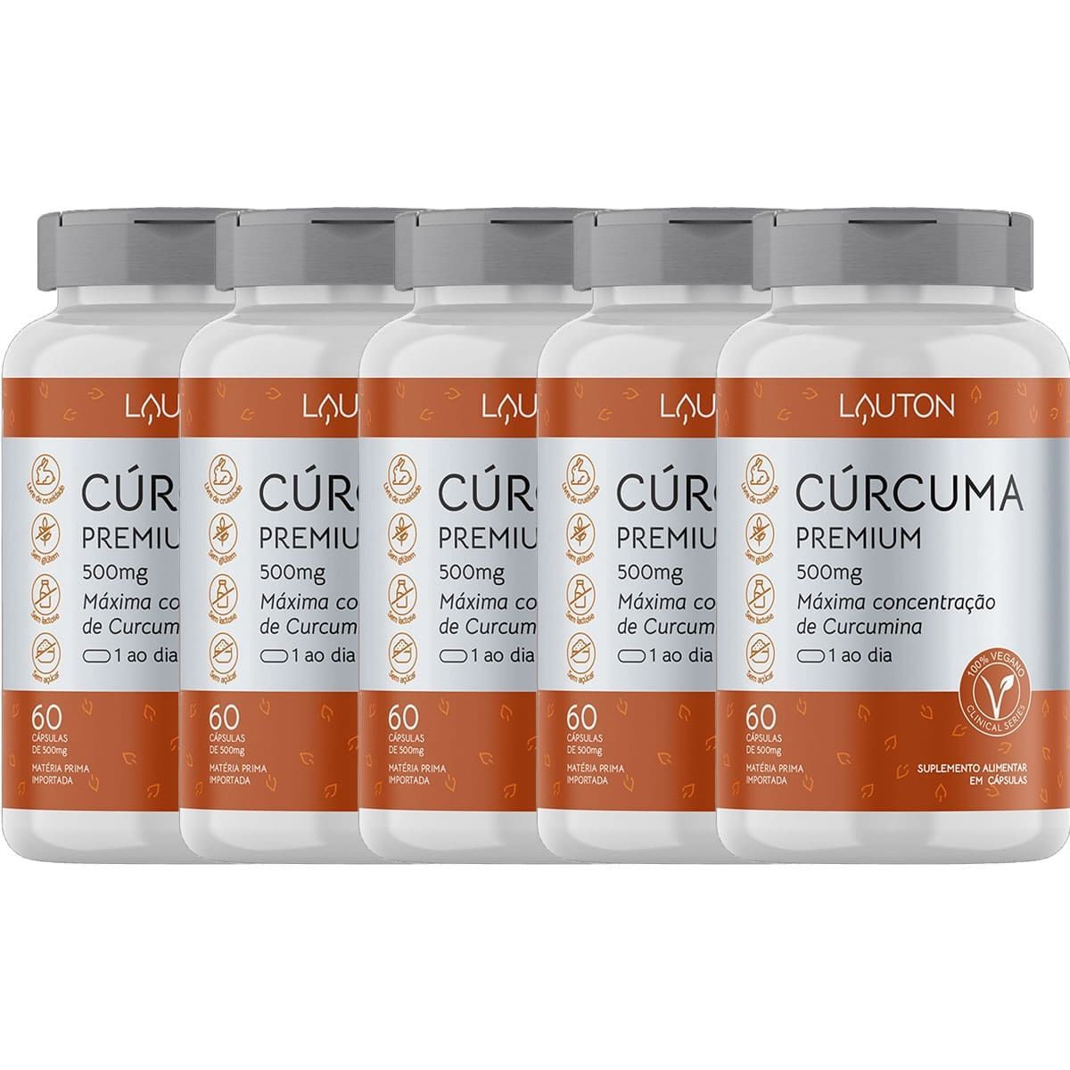Kit 5X C�rcuma - 60 C�psulas  - Lauton Nutrition
